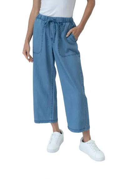 Six/fifty Jayme Pull On Wide Leg Pants In Blue In Blue