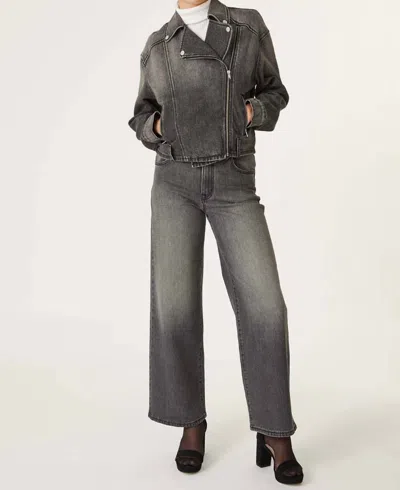 Level99 Soho Fitted Wide Leg Jeans In Ash Grey In Multi