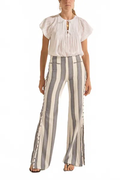 Ilio Nema Ismene Flare Pants In Chios Stripe In Multi