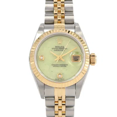 Pre-owned Rolex Datejust Stainless Steel Yellow Gold Wristwatch () In Multi