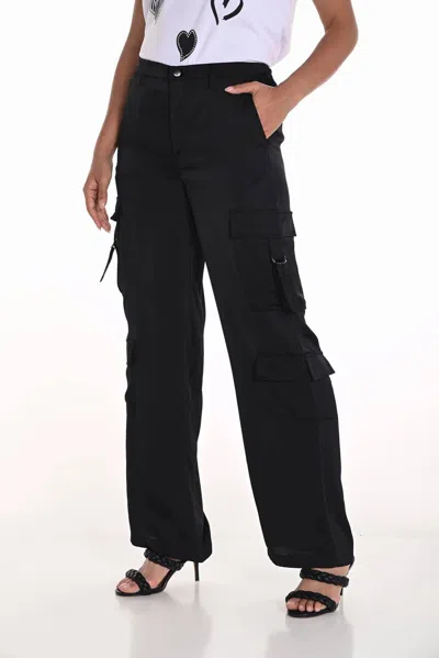 Frank Lyman Cargo Pants In Black In Black