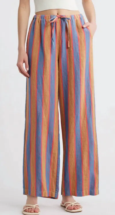 Rails Emmie Stripe Linen Drawstring Pants In Multi