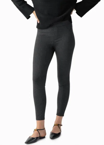 Sanctuary Runway Mini Herringbone Leggings In Black/grey In Black