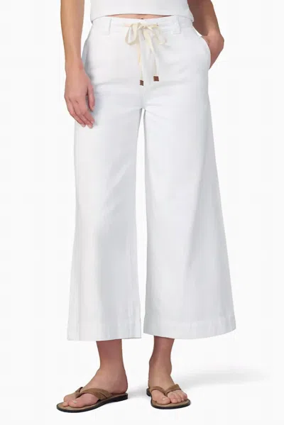 Joe's Jeans The Addison Drawstring Ankle Wide Leg Pants In White