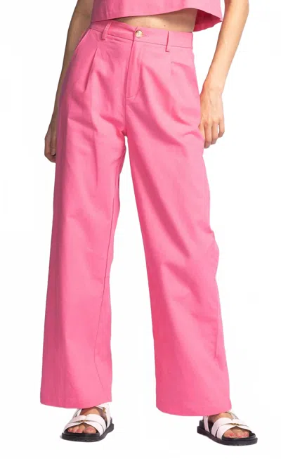 Pink Martini Delaney Trouser Pant In Pink In Pink
