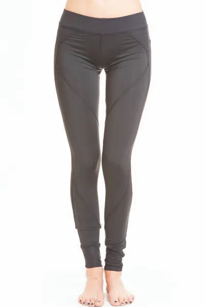 Solow Dotted Herringbone Legging In Black In Black