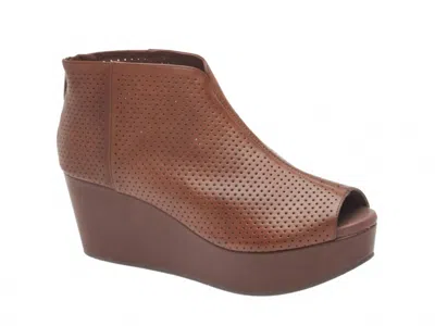 Chocolat Blu Walee Peep Toe Platform Bootie In Brown