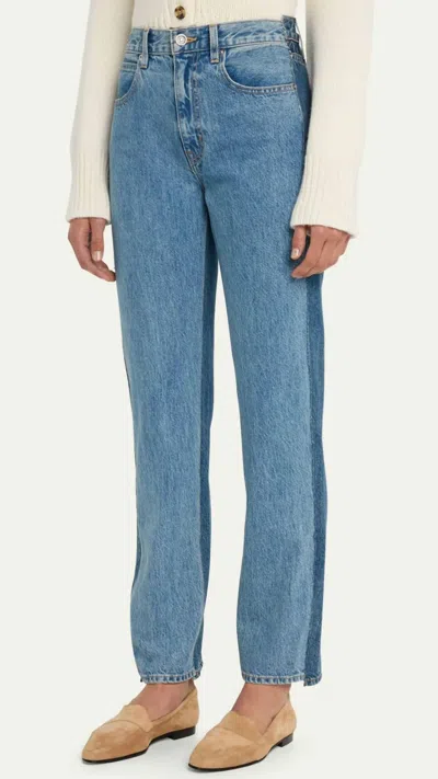 Slvrlake High Waisted Reworked Panel London Jeans In Great Divide In Blue