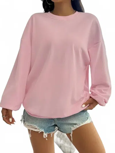 Shewin Do What Makes You Happy Sweatshirt In Pink In Pink