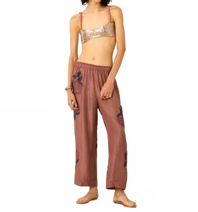 Alix Of Bohemia Otto Mauvewood Rose Pant In Brown
