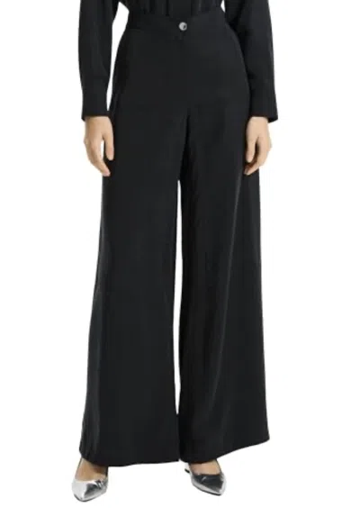 Theory Lyocell-twill Wide-leg Pants In Blue