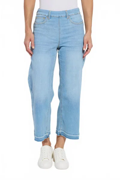 Lyssé Francis Wide Leg Crop Jean In Authentic Bleached Blue In Blue