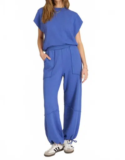 Project Social T Mystic Parachute Jogger Pants In Blue Moon In Blue