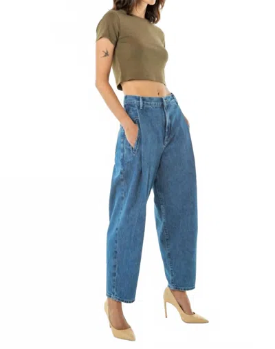 Etica Rose Relaxed Pleat Pant In Salina In Blue