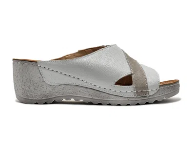 Wasak Women's Sylva Wedge Sandals In Silver In Silver