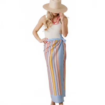 Sunshine Tienda Seaplane Stripe Sarong In Multi In Multi