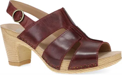 Dansko Tatiana Peep-toe Sandal In Wine In Brown