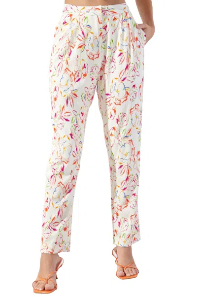 Sugarlips Electric Ways High Waisted Trouser In White Multi In Multi