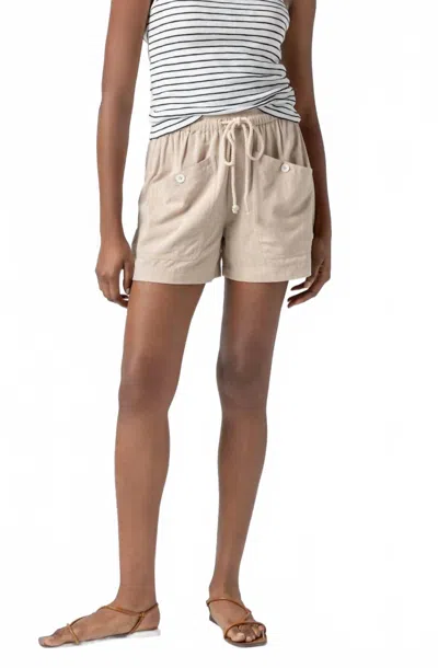 Lilla P Patch Pocket Shorts In Flax In Neutral