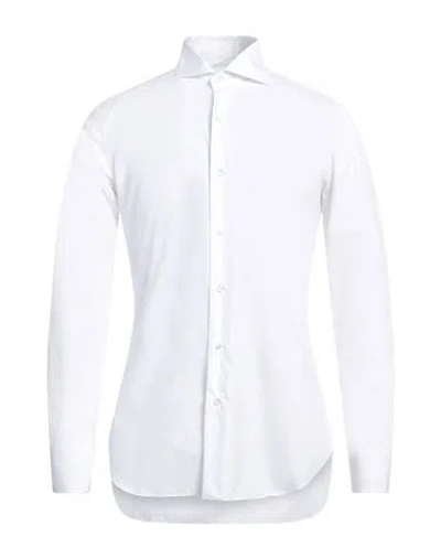 Barba Napoli Man Shirt White Size 15 Cotton In White