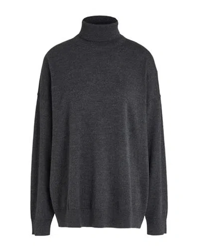 Massimo Alba Woman Turtleneck Grey Size L Virgin Wool In Gray