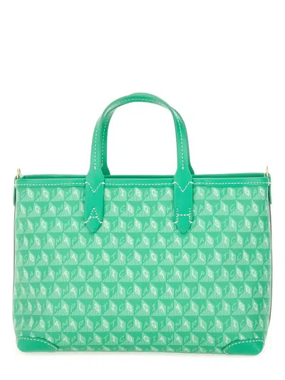 Anya Hindmarch Compact Recycled Canvas Tote Bag With Playful Pattern In Green
