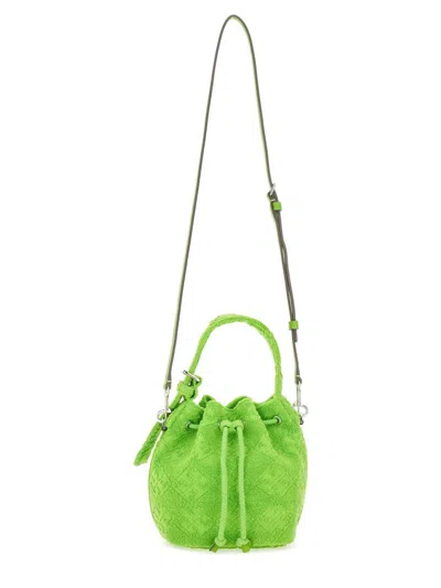 Tory Burch Borsa A Secchiello In Spugna Verde Prato Donna In Blue