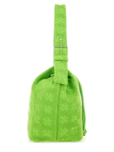Tory Burch Borsa A Secchiello In Spugna Verde Prato Donna In Green