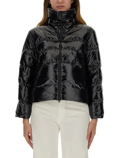 Colmar Glossy Down Jacket With High Collar In Black