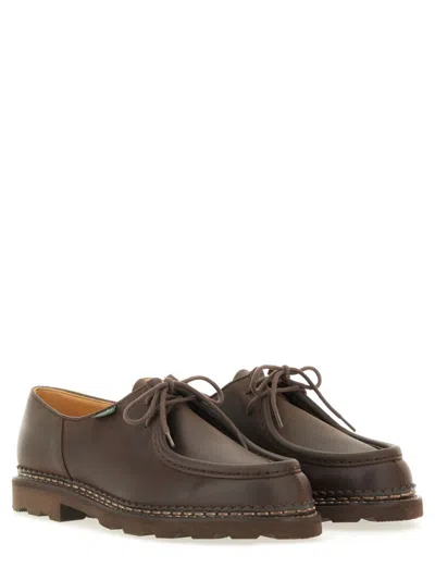 Paraboot "leather Michael Derby Shoe In Brown