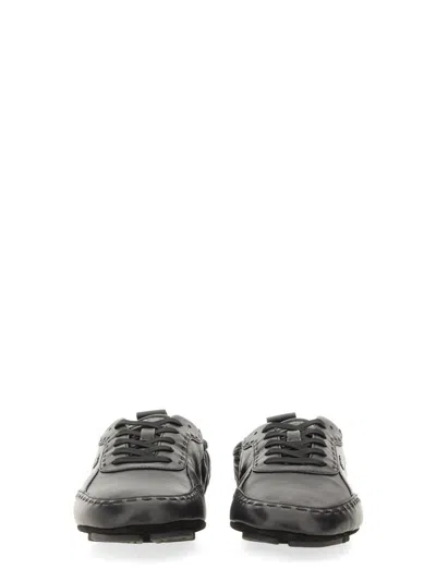 Fendi Stretchy Heel Round Toe Rubber Sole Sneakers In Black