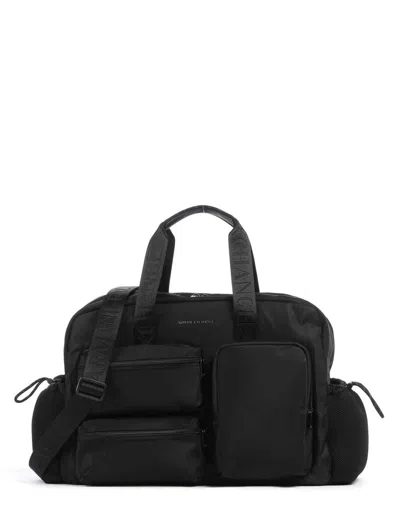 Armani Exchange Logo-plaque Holdall In Black