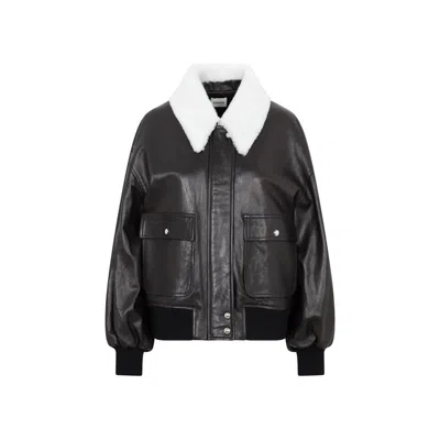 Khaite Shellar Black Lamb Leather Jacket