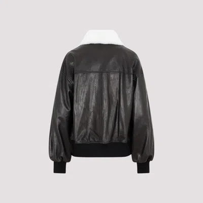 Khaite Shellar Black Lamb Leather Jacket