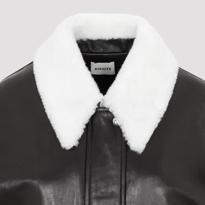 Khaite Shellar Black Lamb Leather Jacket