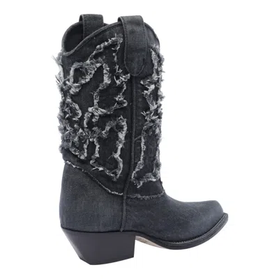 Vic Matie Texan Booties In Black