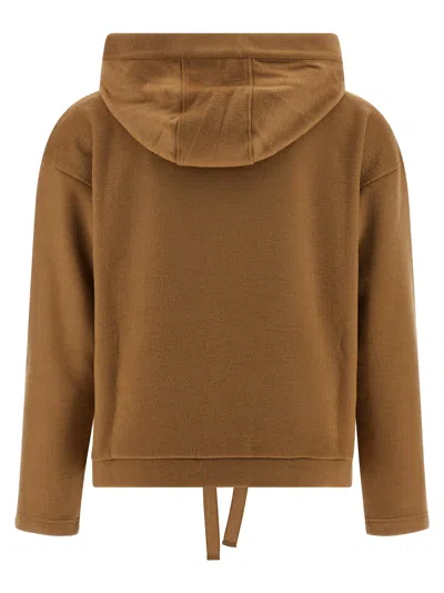 Weekend Max Mara Hoodie With Drawstring By Oscuri In Gold