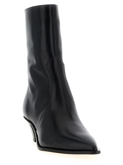 Aquazzura Ankle Boots With Block Heel And Pointed Toe In Black