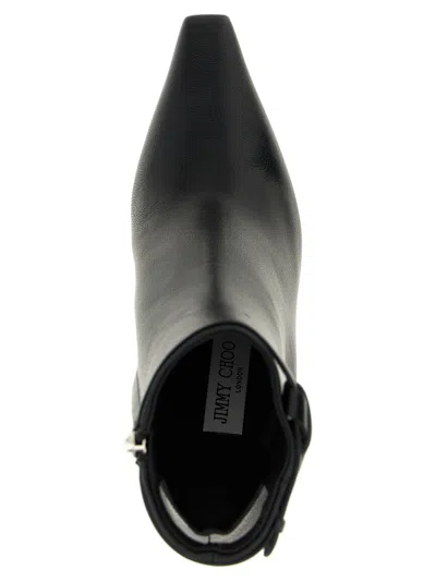 Jimmy Choo Stivaletti Camie 85 In Pelle Nera  Donna In Black