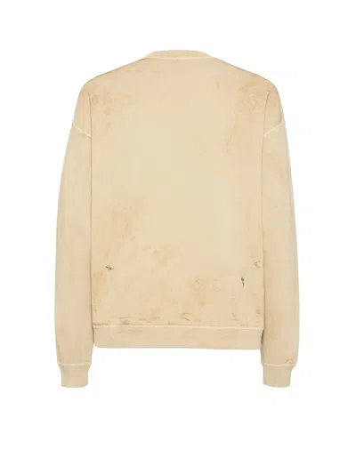 Dsquared2 Brothers Body Shop Patch Distressed Sweatshirt In Neutral