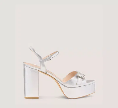 Stuart Weitzman June Platform Sandal In Silver