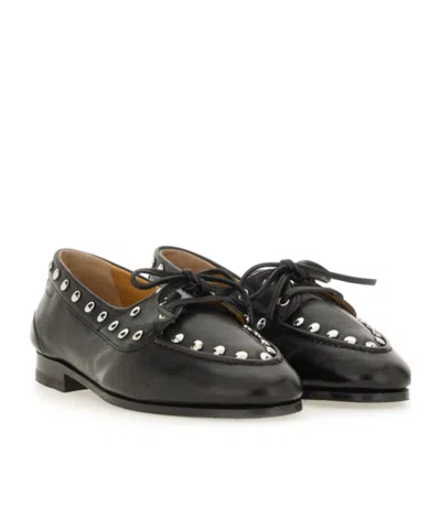 Bally Pathy Laced Loafers In Smooth Leather In Black