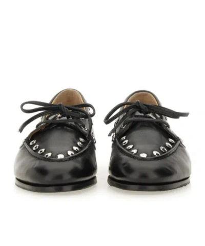 Bally Pathy Laced Loafers In Smooth Leather In Black
