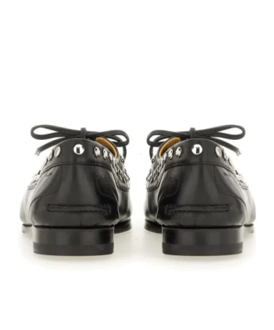 Bally Pathy Laced Loafers In Smooth Leather In Black
