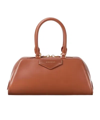 Givenchy Women Caramel Leather Small Antigona Handbag In Brown