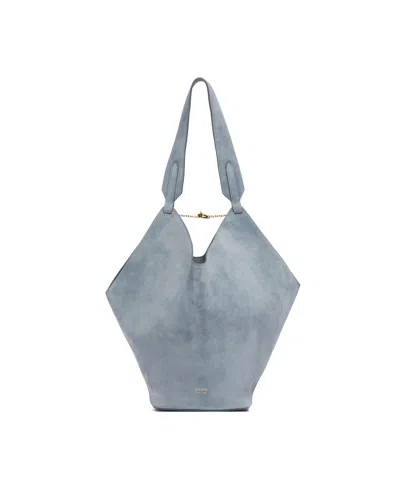 Khaite Small Lotus Tote Bag In Blue