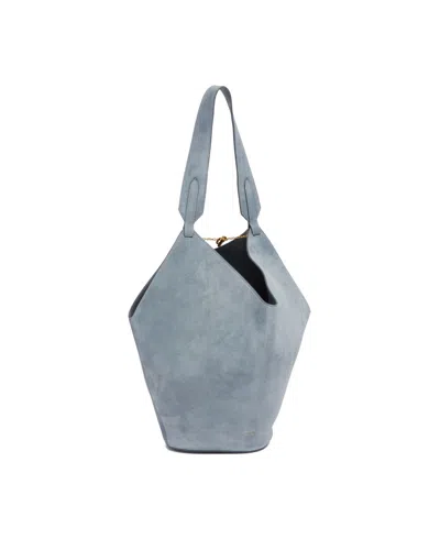 Khaite Small Lotus Tote Bag In Blue