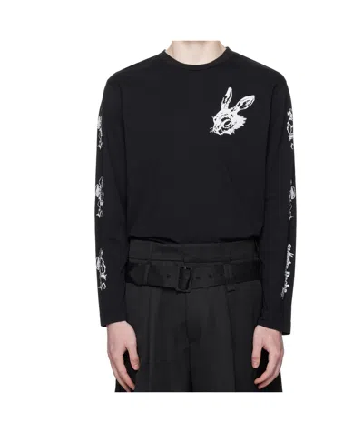 Simone Rocha Double Tortoise And Hare Long-sleeved T-shirt In Black