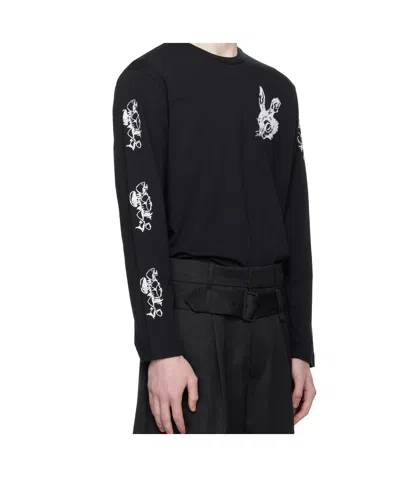 Simone Rocha Double Tortoise And Hare Long-sleeved T-shirt In Black