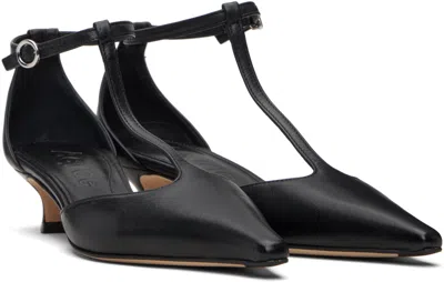 Aeyde Liz Patent Leather T-strap Pumps In Black